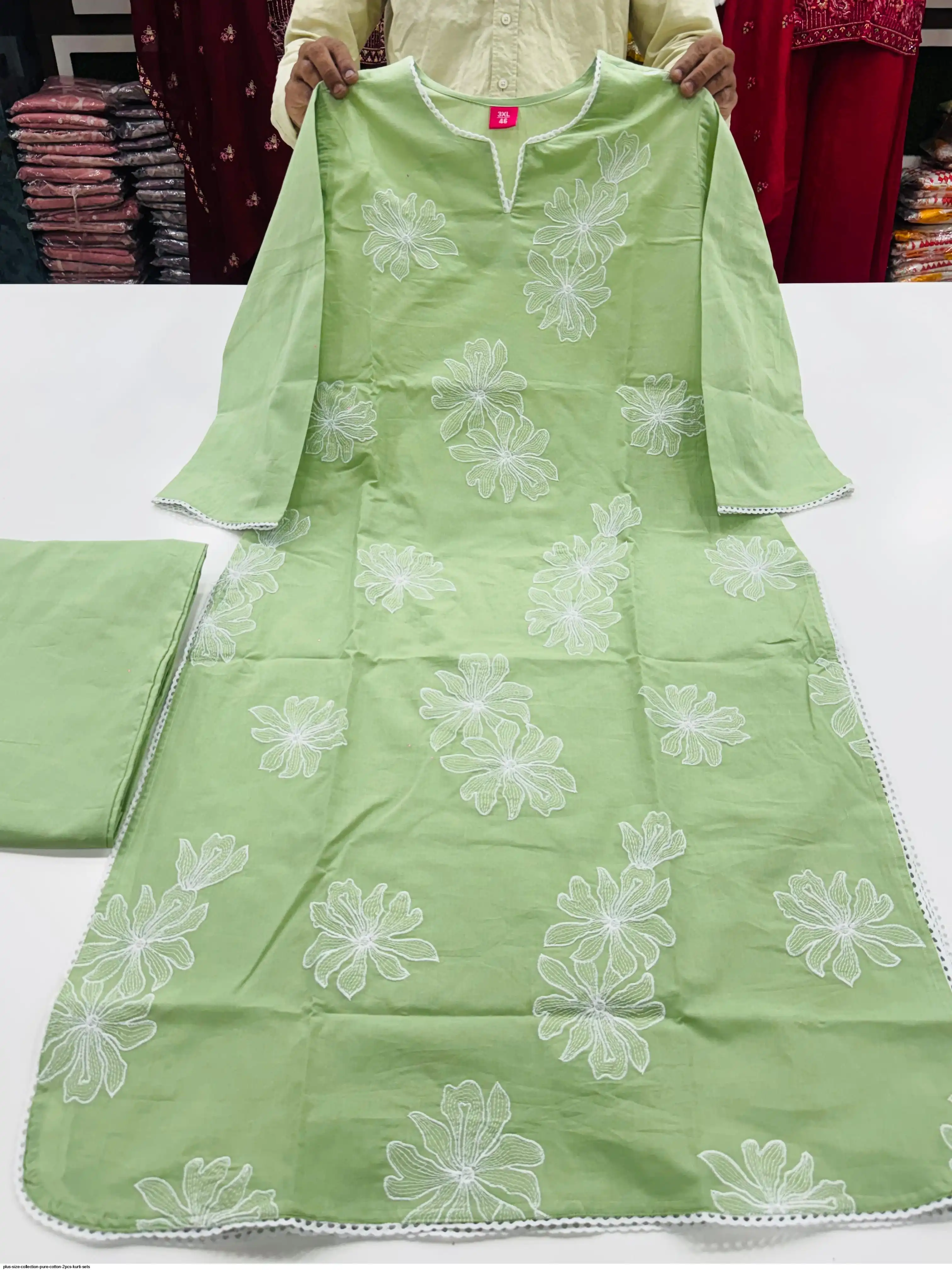 PLUS SIZE COLLECTION PURE COTTON 2PCS KURTI SETS B