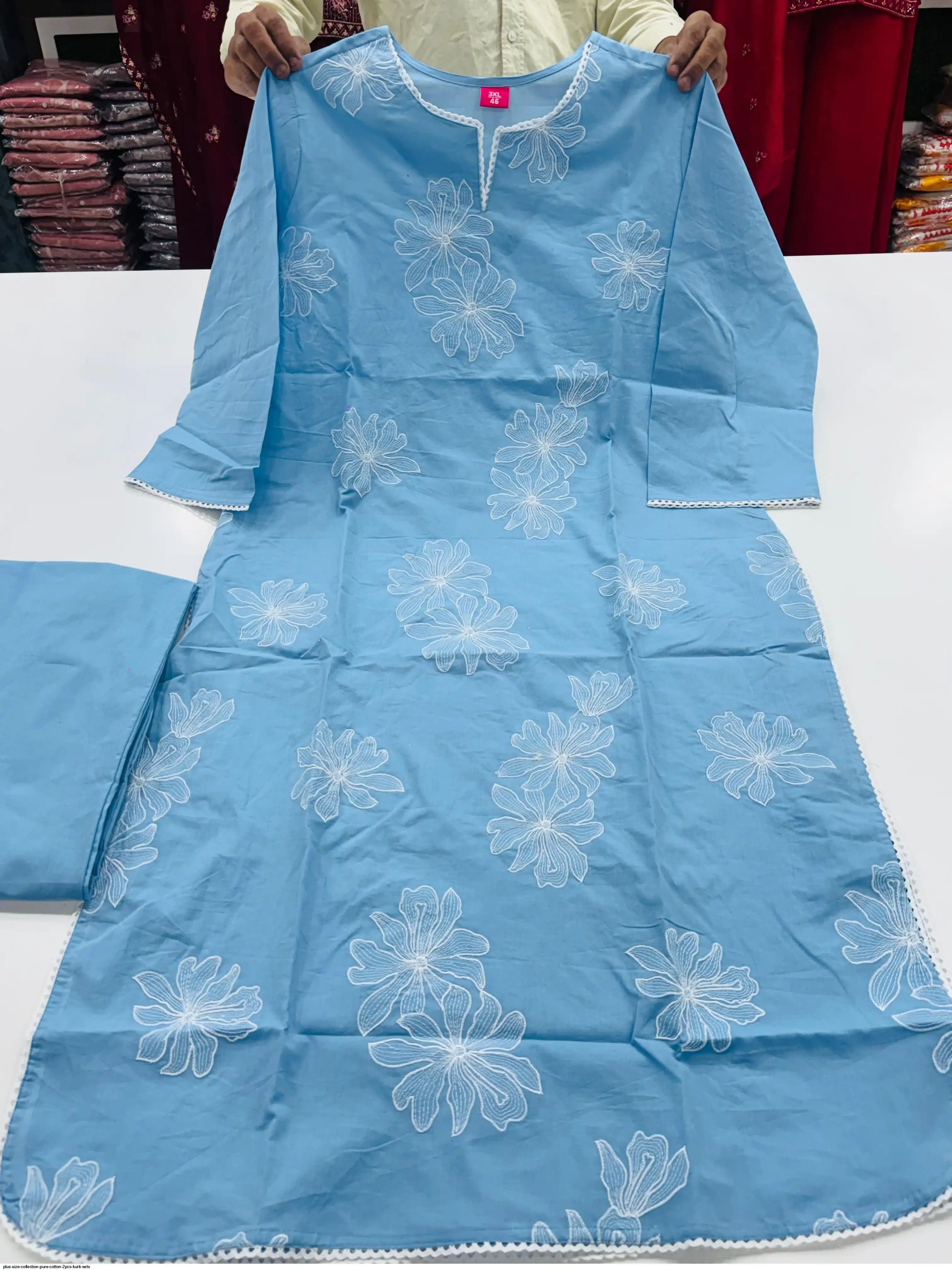 PLUS SIZE COLLECTION PURE COTTON 2PCS KURTI SETS A