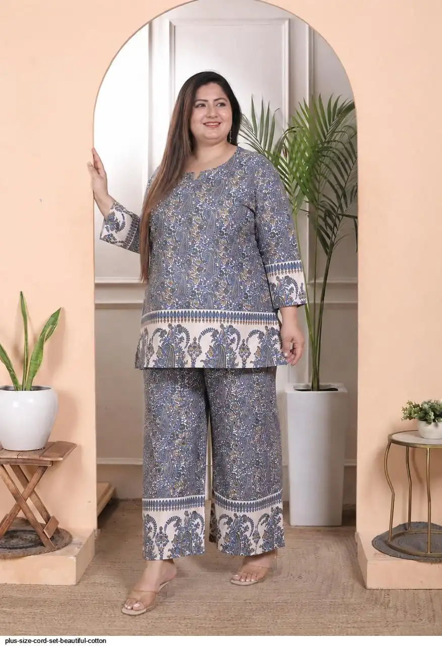 PLUS SIZE CORD SET BEAUTIFUL COTTON B