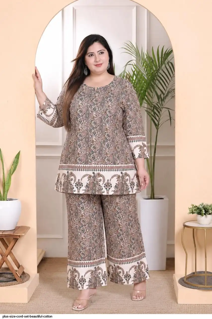 PLUS SIZE CORD SET BEAUTIFUL COTTON D