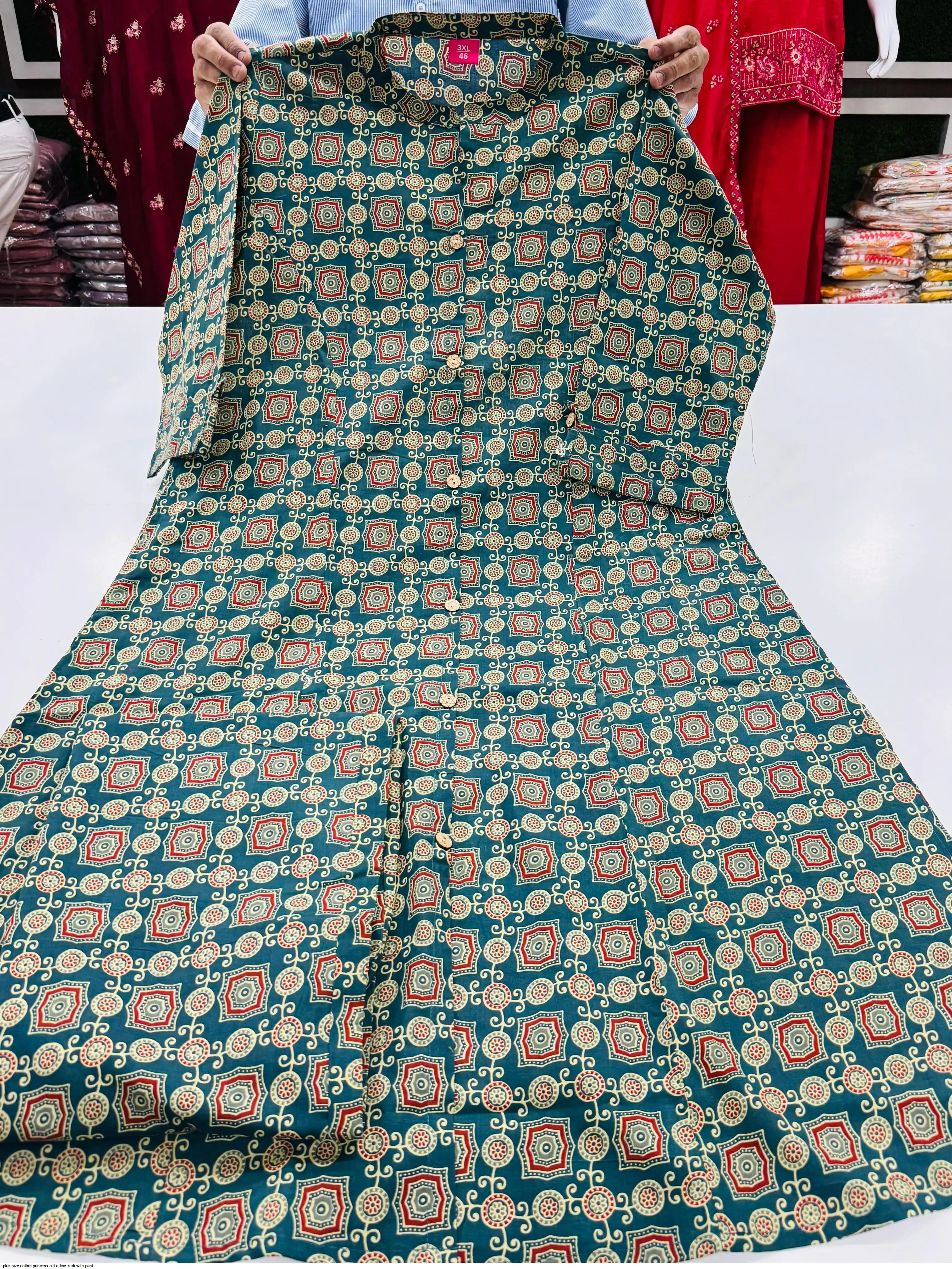 SC KURTIES Cotton Princess Cut Aline Coords