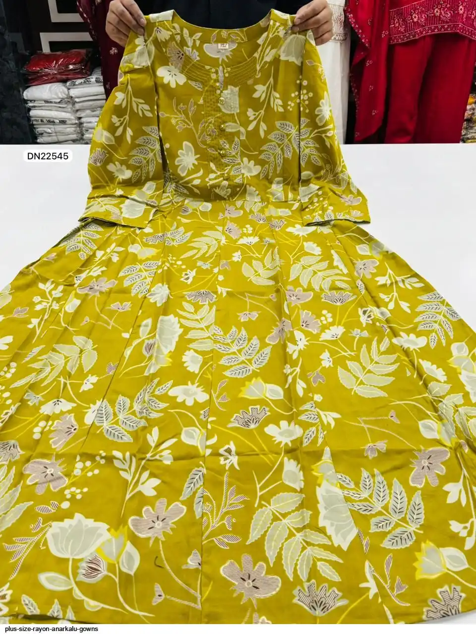 PLUS SIZE RAYON ANARKALU GOWNS D