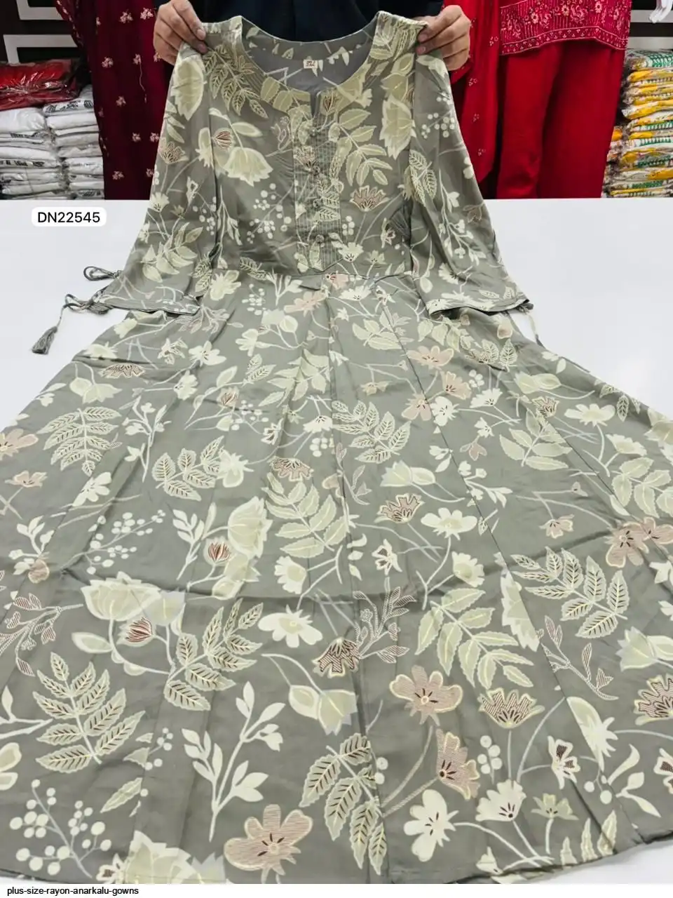 PLUS SIZE RAYON ANARKALU GOWNS C