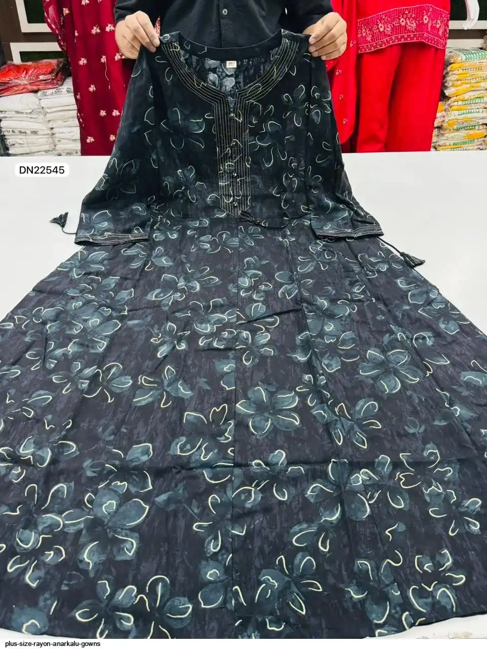 PLUS SIZE RAYON ANARKALU GOWNS F