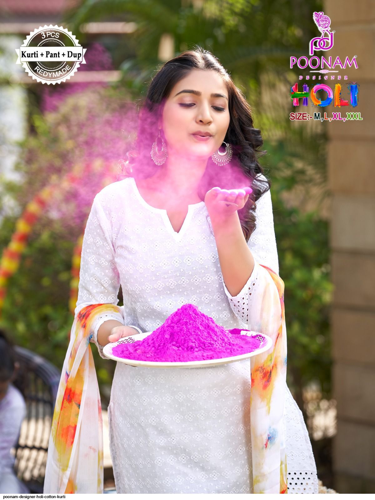 POONAM DESIGNER HOLI COTTON KURTI