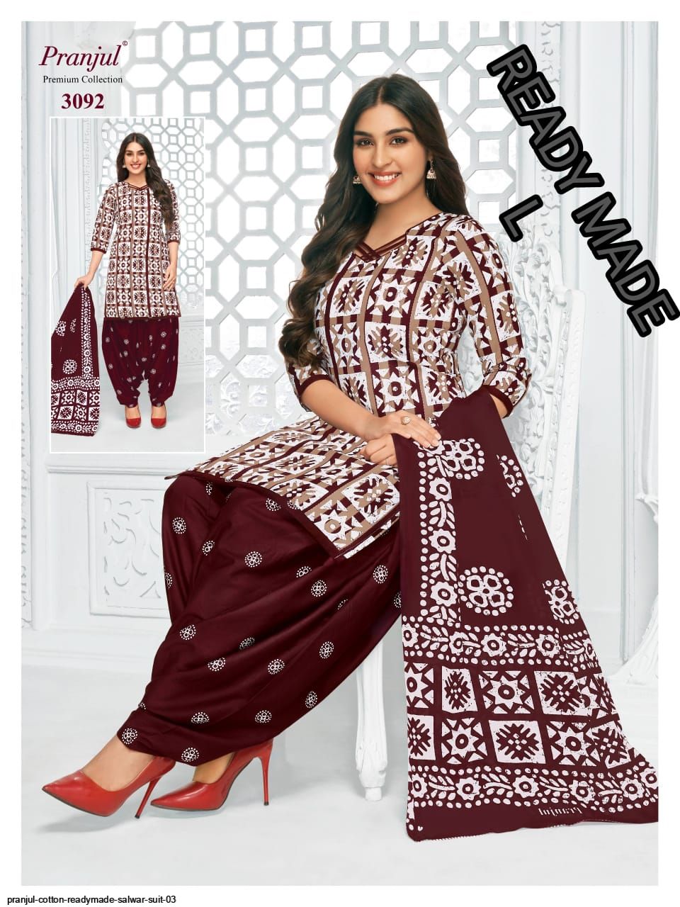 Cotton Printed Pranjal Readymade Suit, Blue at Rs 550/piece in Pune | ID:  2849720333612