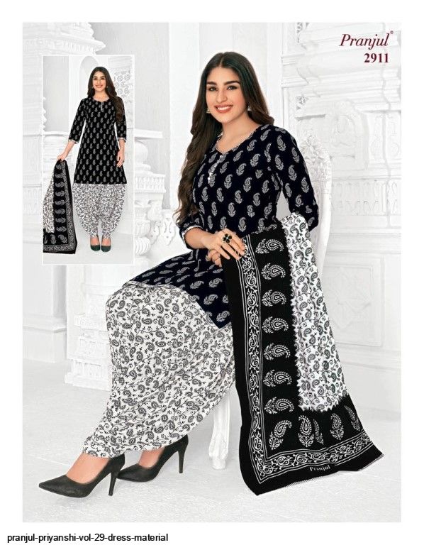 Pranjul Priyanka Vol 21 Ready Made Pure Cotton Printed Dress :textileexport