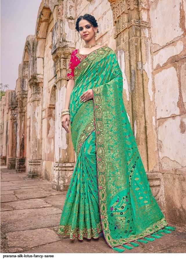 PRARANA SILK LOTUS FANCY SAREE 2102