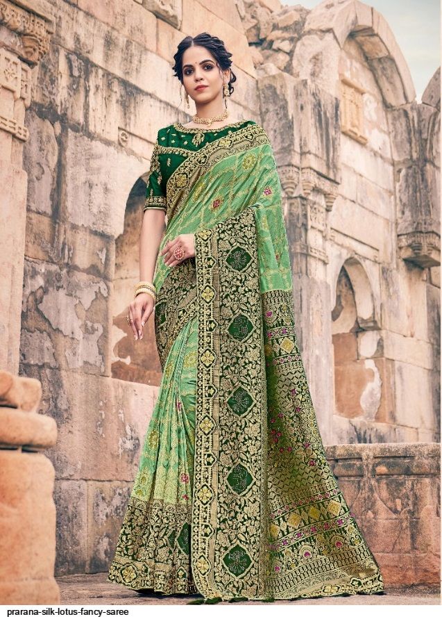PRARANA SILK LOTUS FANCY SAREE 2108