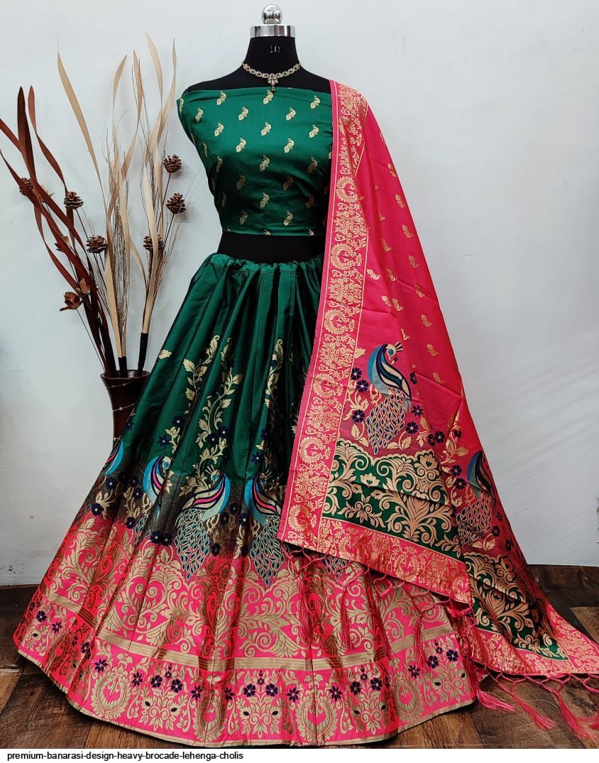Brocade Lehenga Choli - Try These Latest Designs To Get The Rich Look | Brocade  lehenga, Lehenga blouse pattern, Designer saree blouse patterns