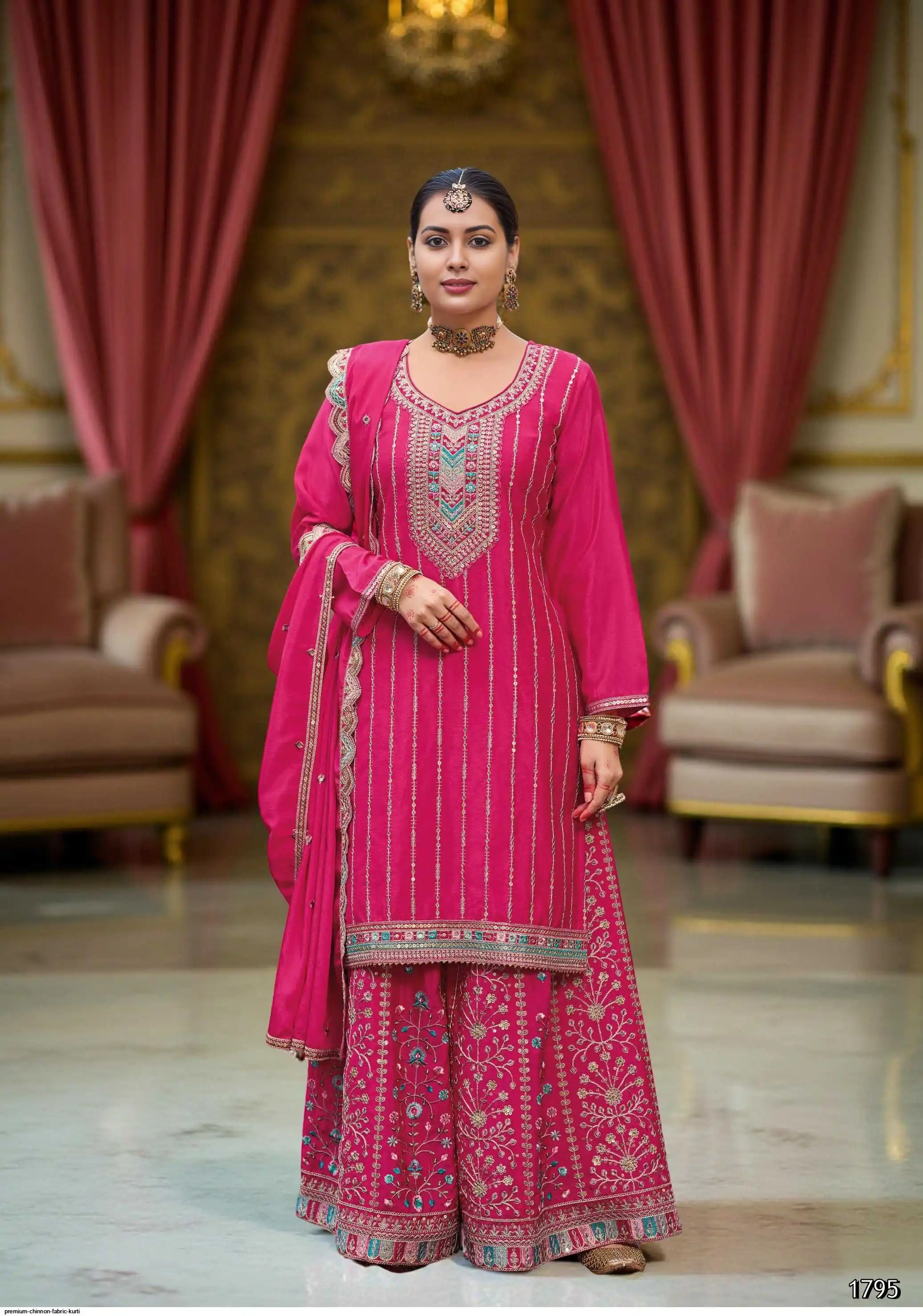 PREMIUM CHINNON FABRIC KURTI 4