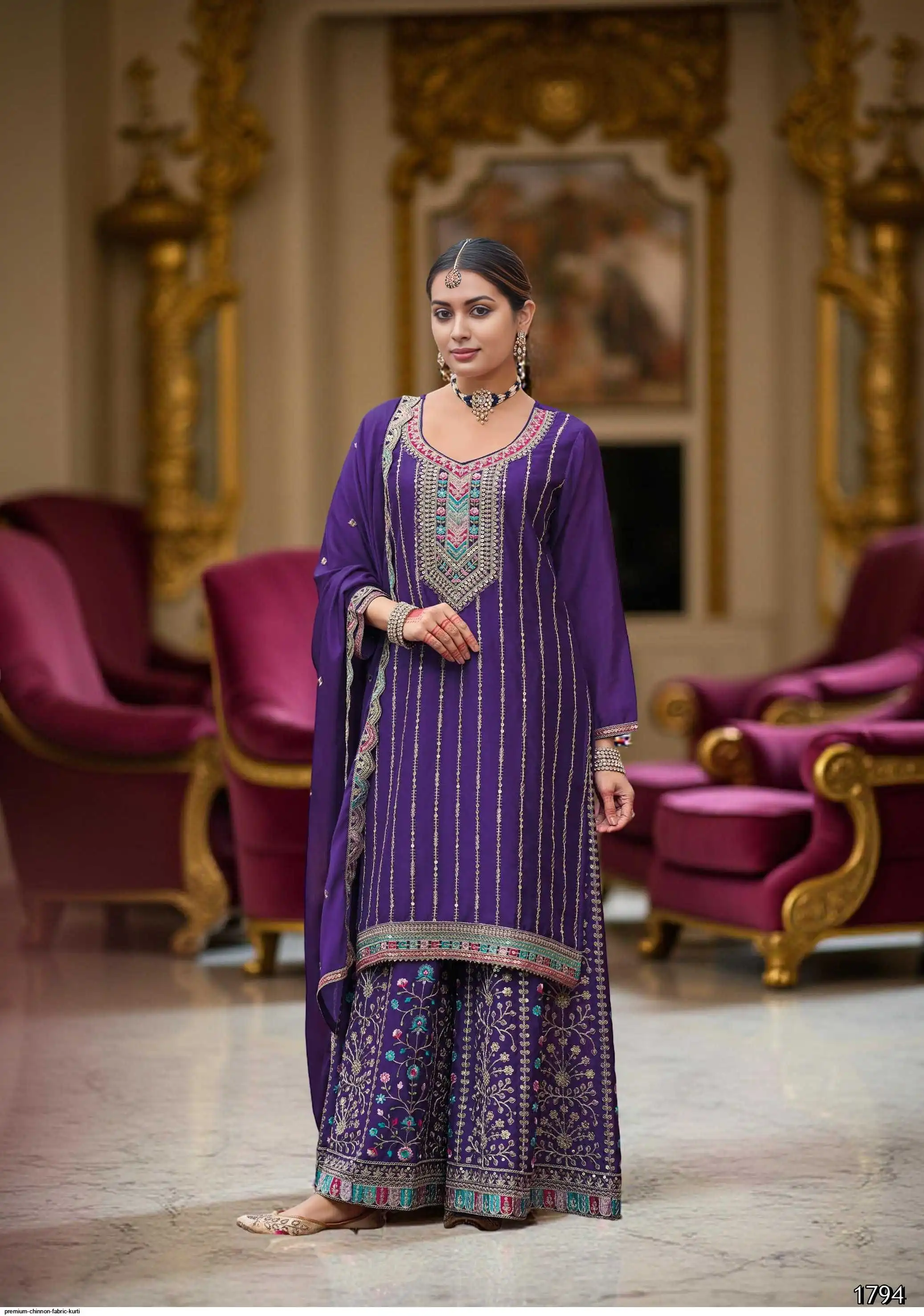 PREMIUM CHINNON FABRIC KURTI 2