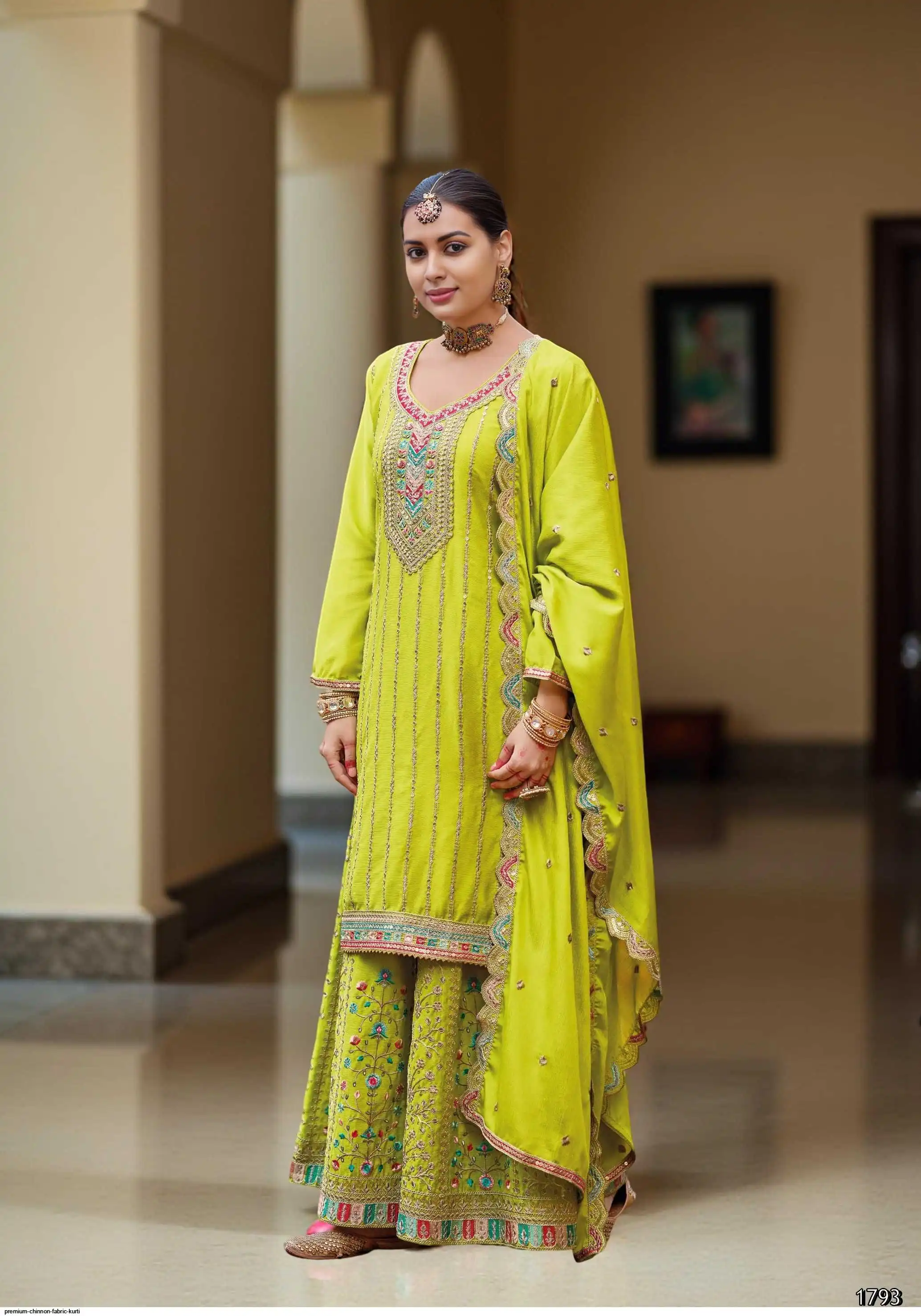 PREMIUM CHINNON FABRIC KURTI 1