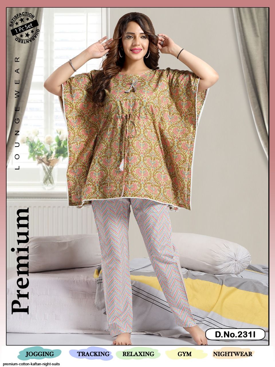 Premium COTTON Kaftan Night Suits