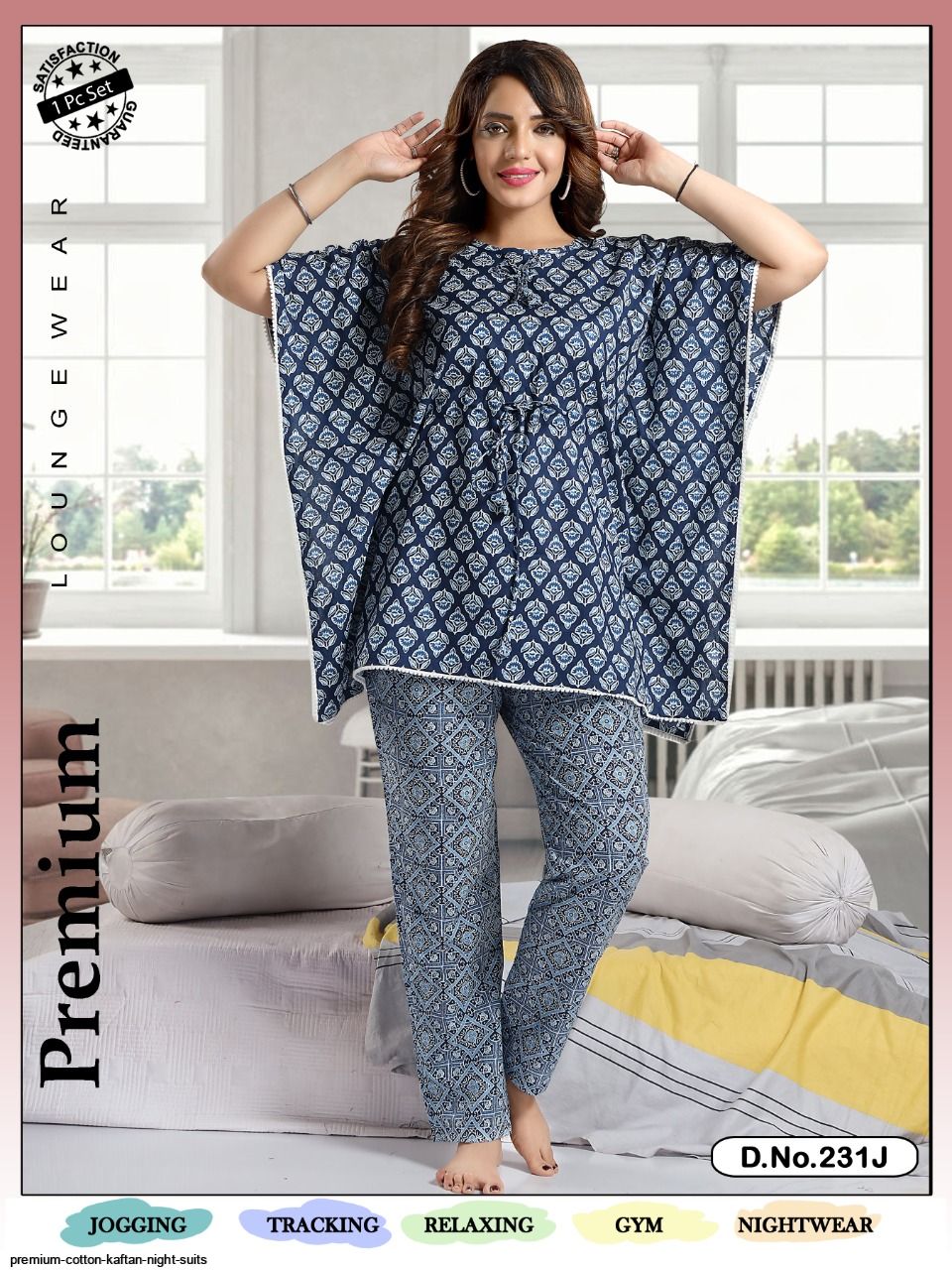 cotton kaftan night suit