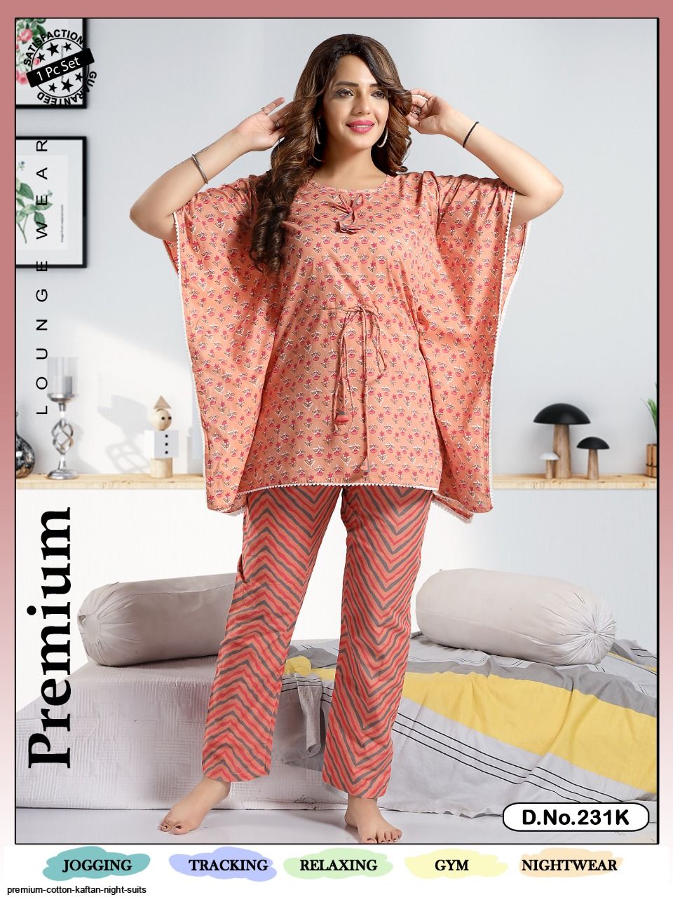 Premium COTTON Kaftan Night Suits