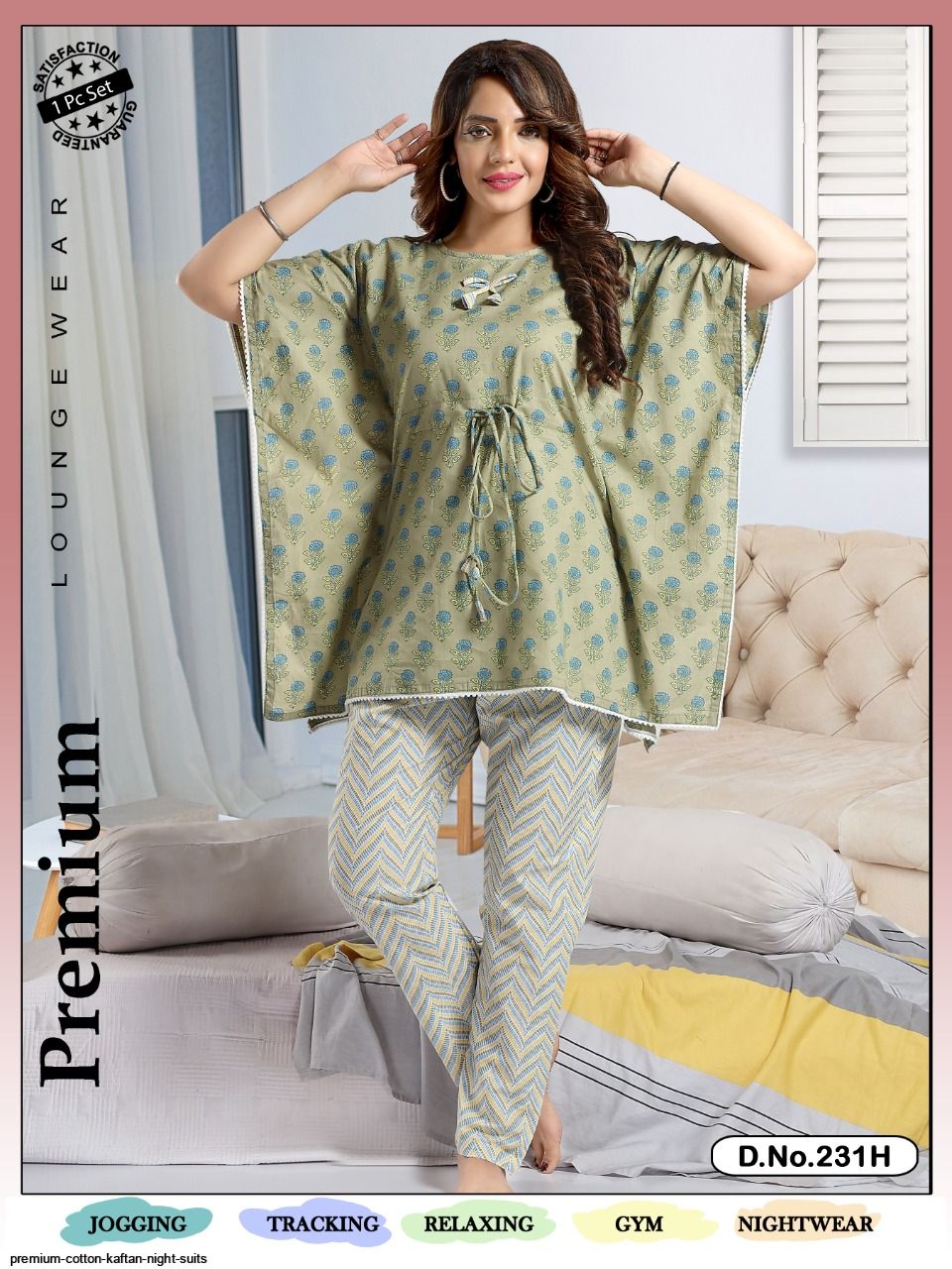 Premium COTTON Kaftan Night Suits