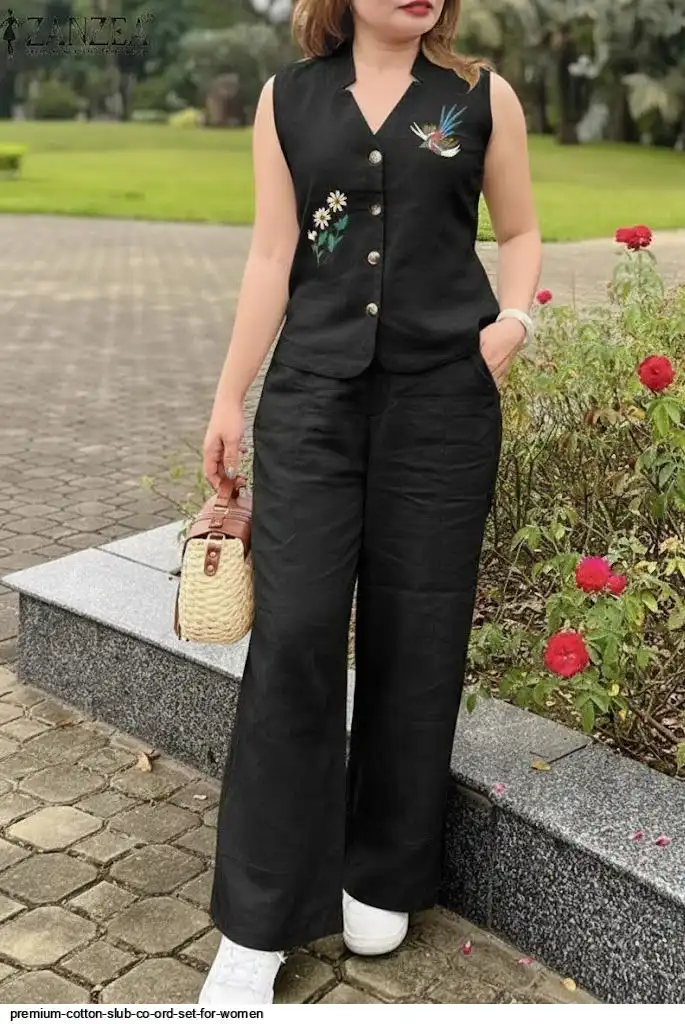 PREMIUM COTTON SLUB CO ORD SET FOR WOMEN B
