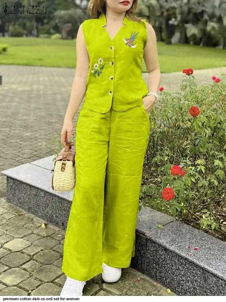 PREMIUM COTTON SLUB CO ORD SET FOR WOMEN D