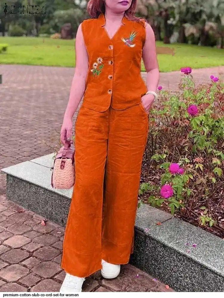 PREMIUM COTTON SLUB CO ORD SET FOR WOMEN C