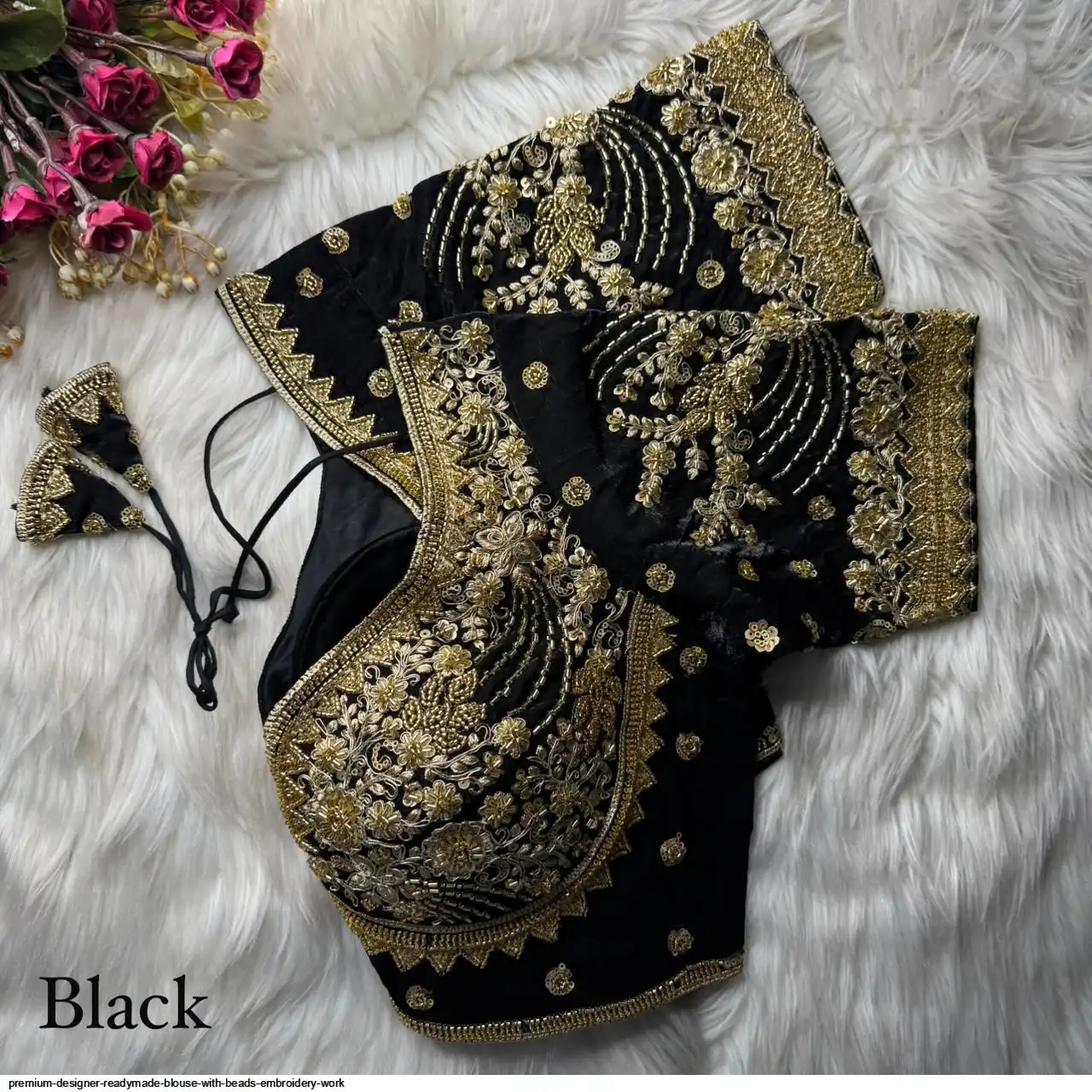 PREMIUM DESIGNER READYMADE BLOUSE WITH BEADS EMBROIDERY WORK 10
