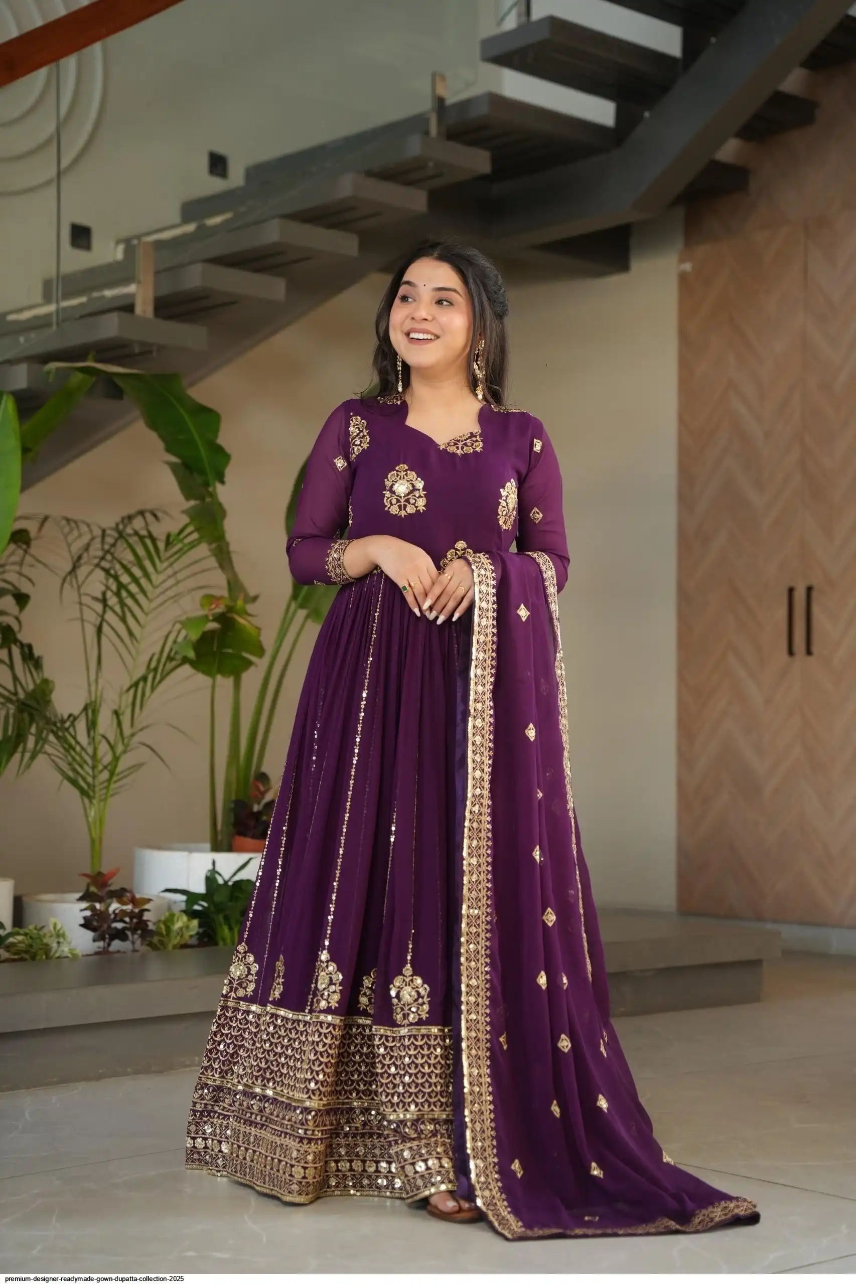 PREMIUM DESIGNER READYMADE GOWN DUPATTA COLLECTION 2025 1