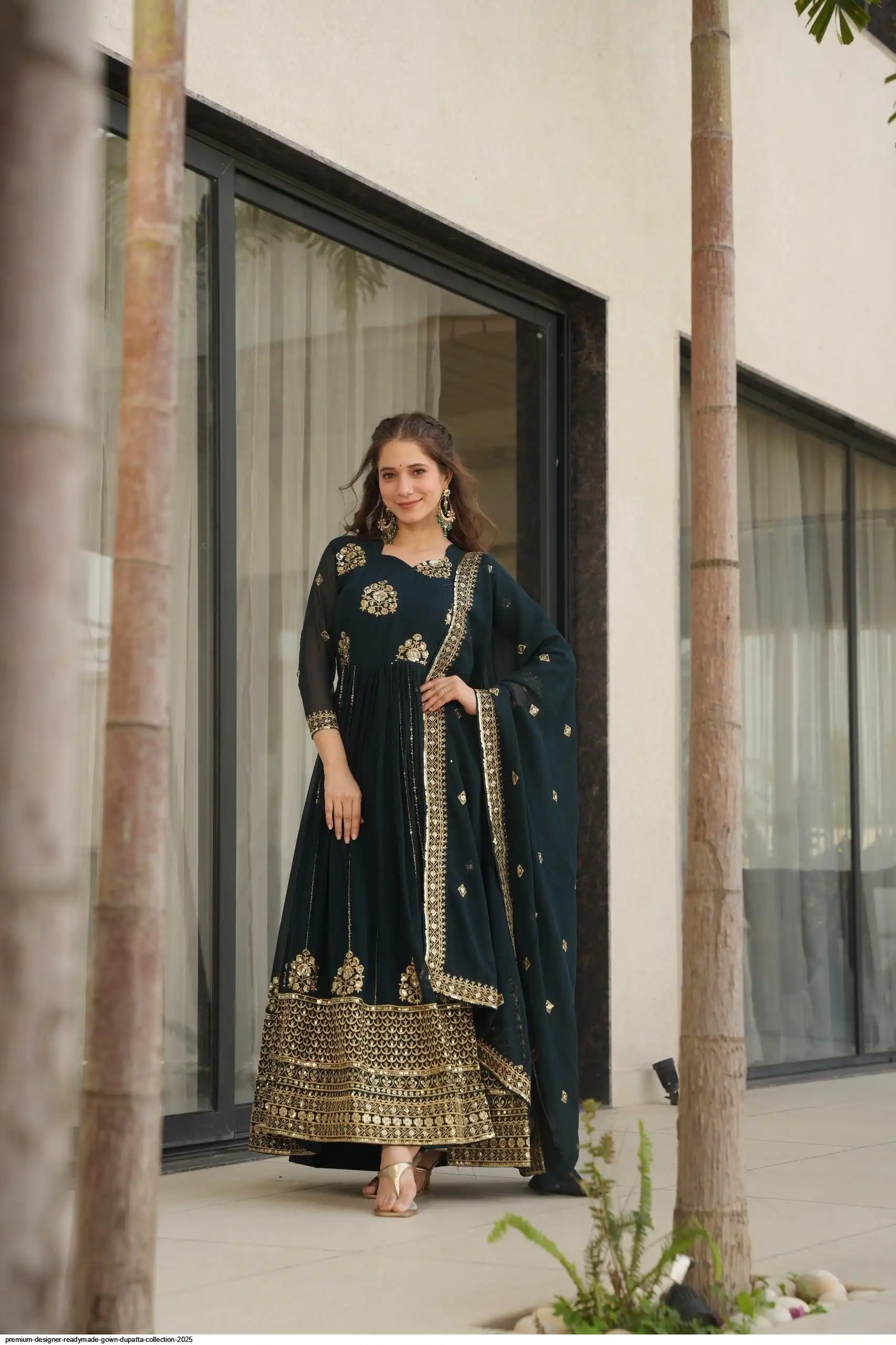 PREMIUM DESIGNER READYMADE GOWN DUPATTA COLLECTION 2025 2