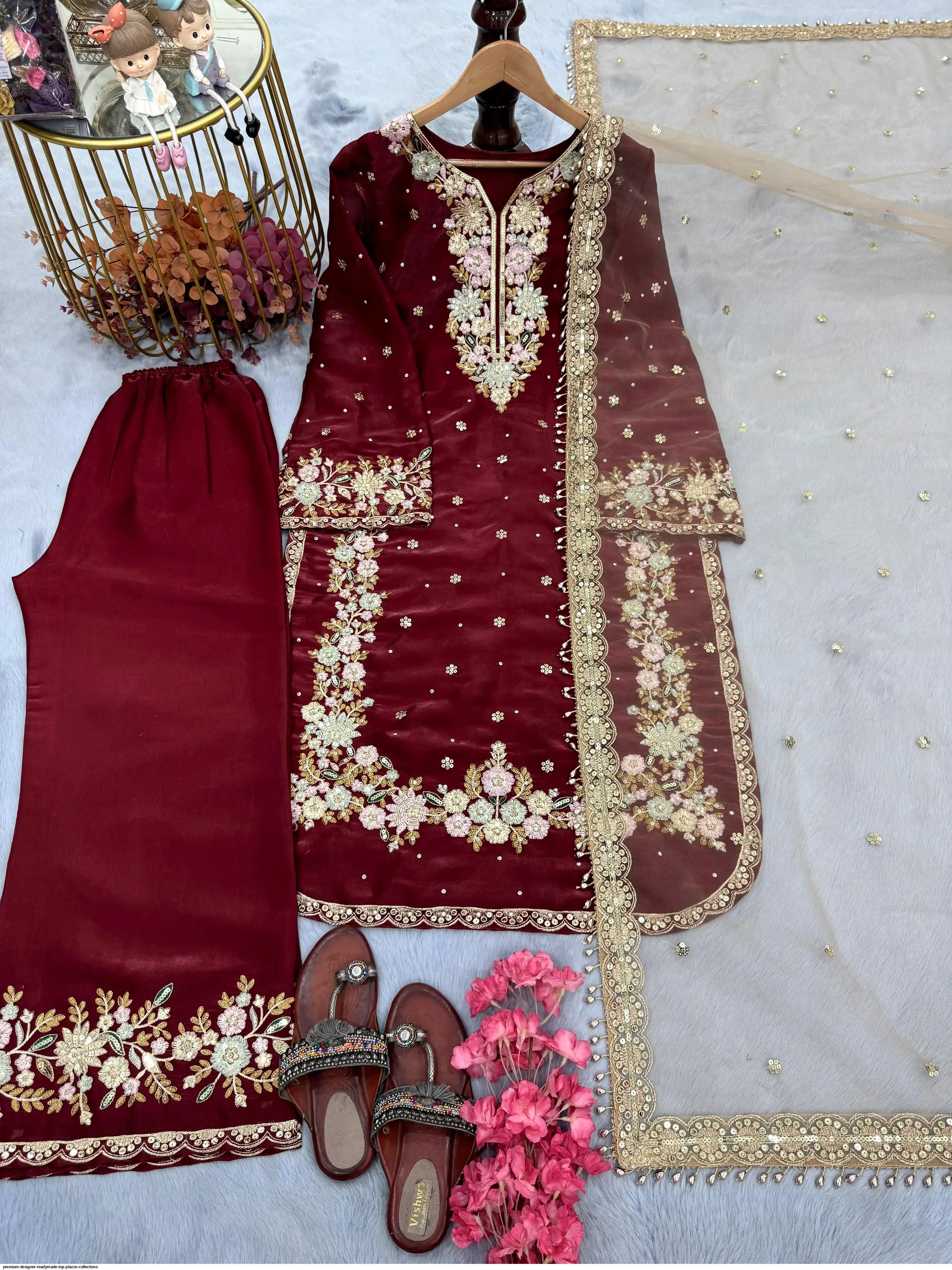 PREMIUM DESIGNER READYMADE TOP PLAZZO COLLECTIONS 7