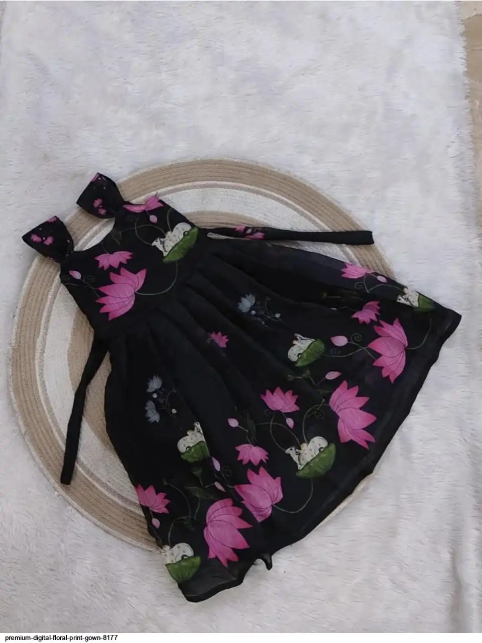 PREMIUM DIGITAL FLORAL PRINT GOWN 8177 D