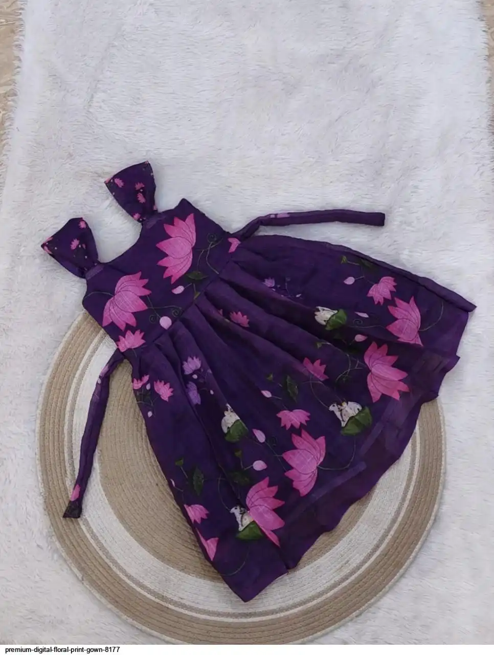 PREMIUM DIGITAL FLORAL PRINT GOWN 8177 C