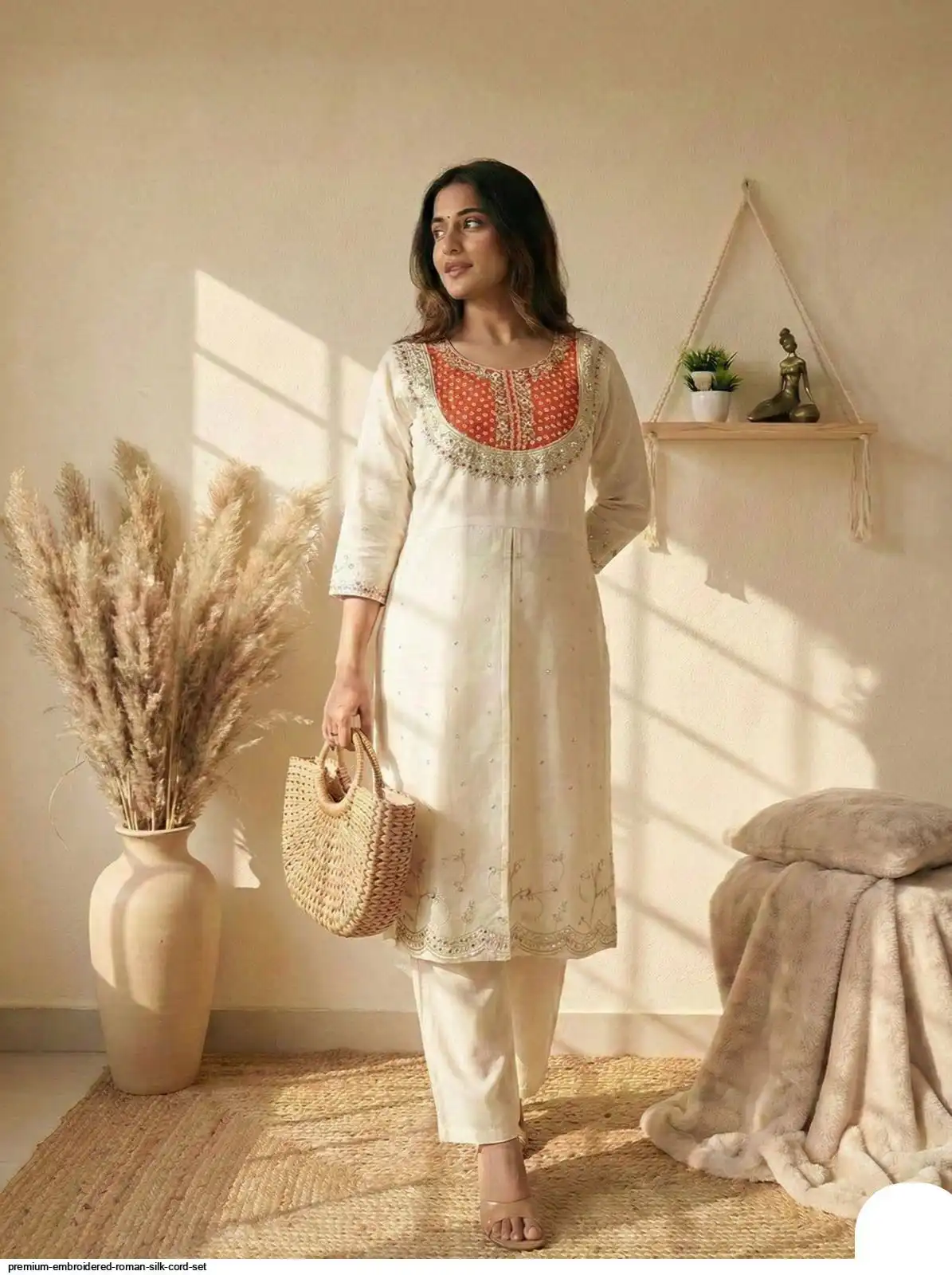 PREMIUM EMBROIDERED ROMAN SILK CORD SET 3