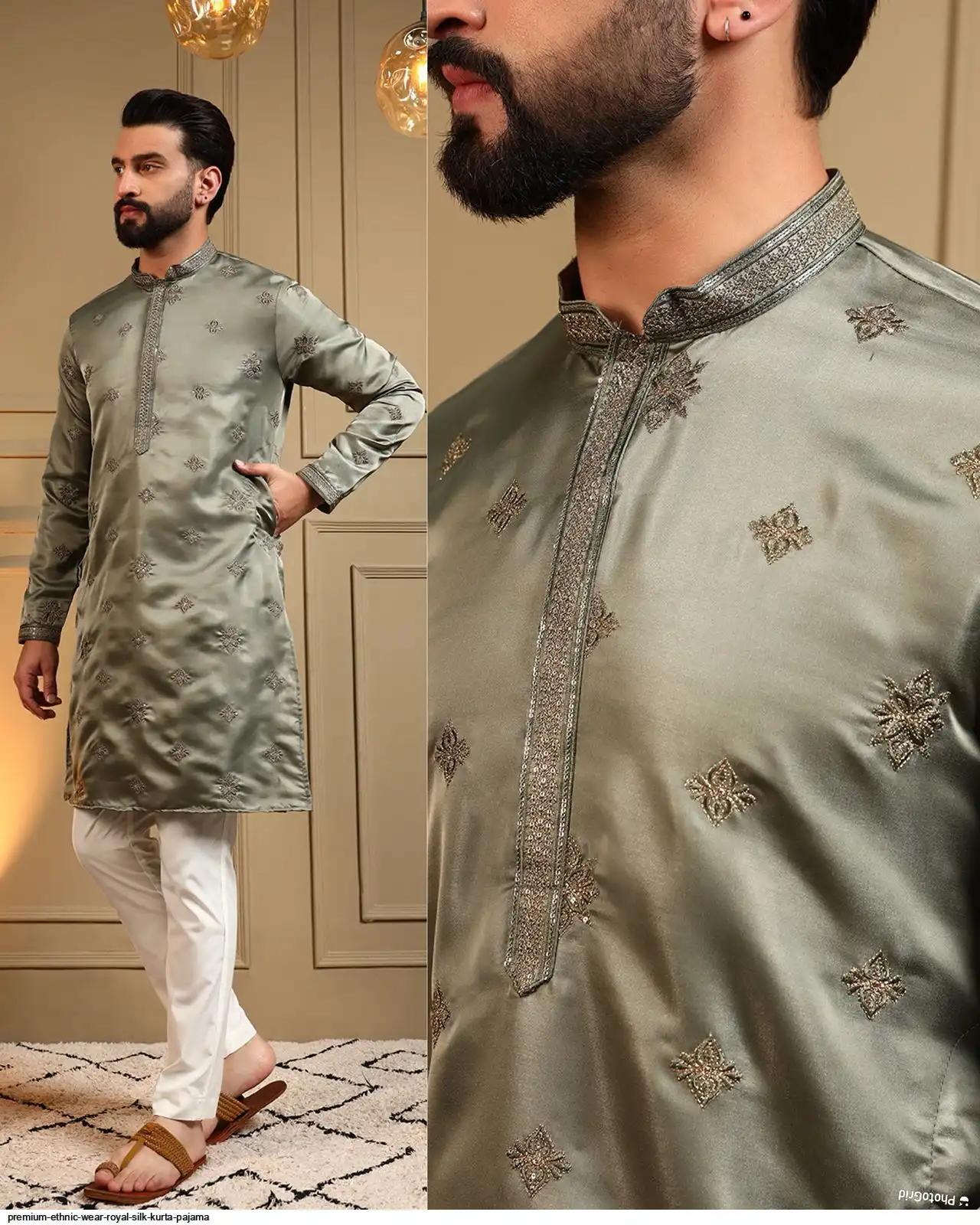 PREMIUM ETHNIC WEAR ROYAL SILK KURTA PAJAMA A
