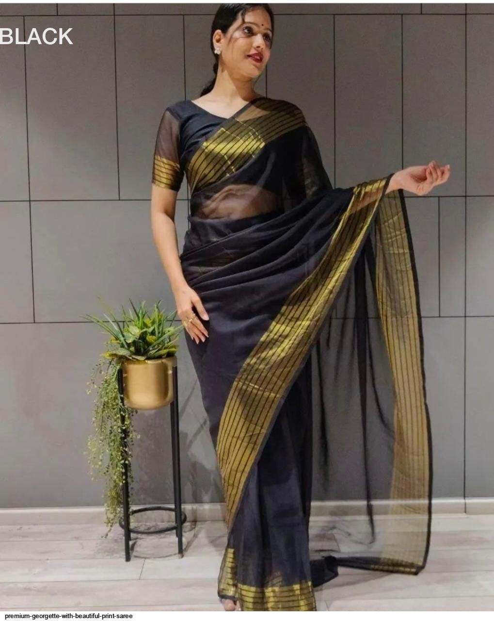 Premium Georgette with beautiful print SAREE