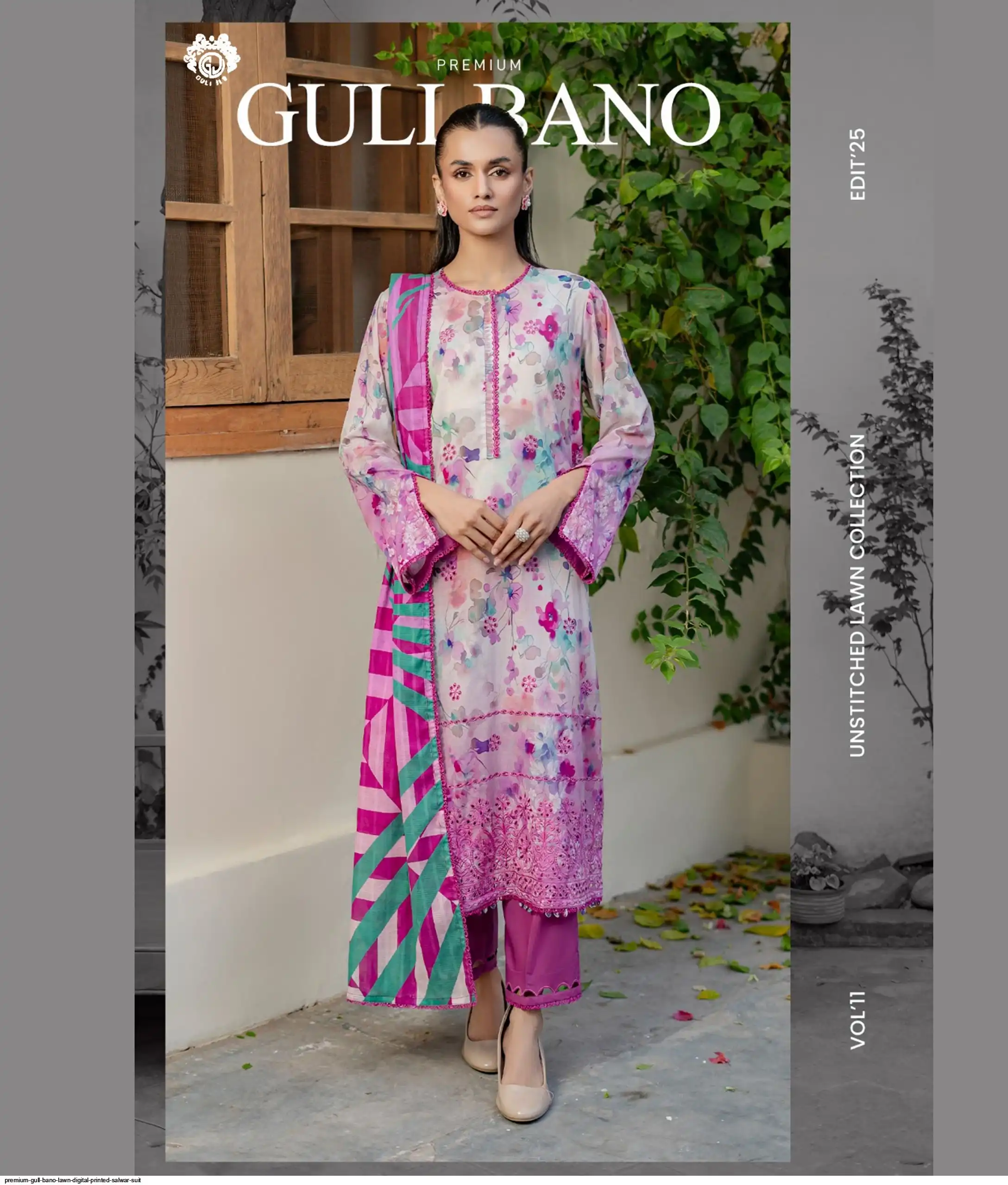 PREMIUM GULL BANO LAWN DIGITAL PRINTED SALWAR SUIT
