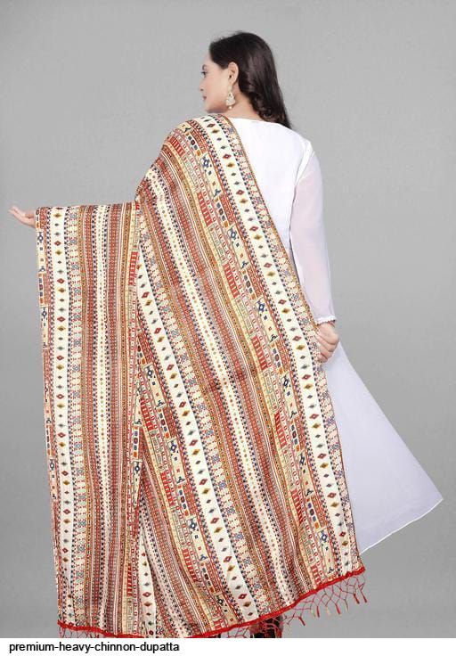 Premium Heavy Chinnon Dupatta