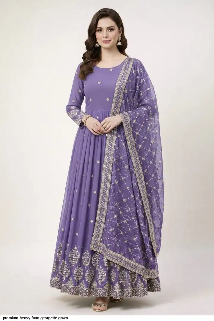 PREMIUM HEAVY FAUX GEORGETTE GOWN G