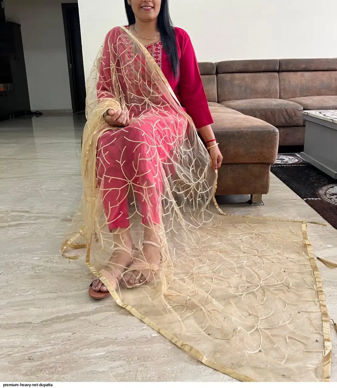PREMIUM HEAVY NET DUPATTA 2