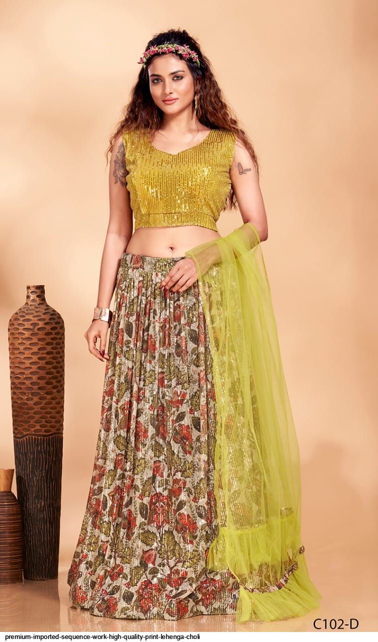 Buy High Quality Low Price Party Wear Branded Hetvi Chiku Lehenga1 by  DreamSet at Amazon.in