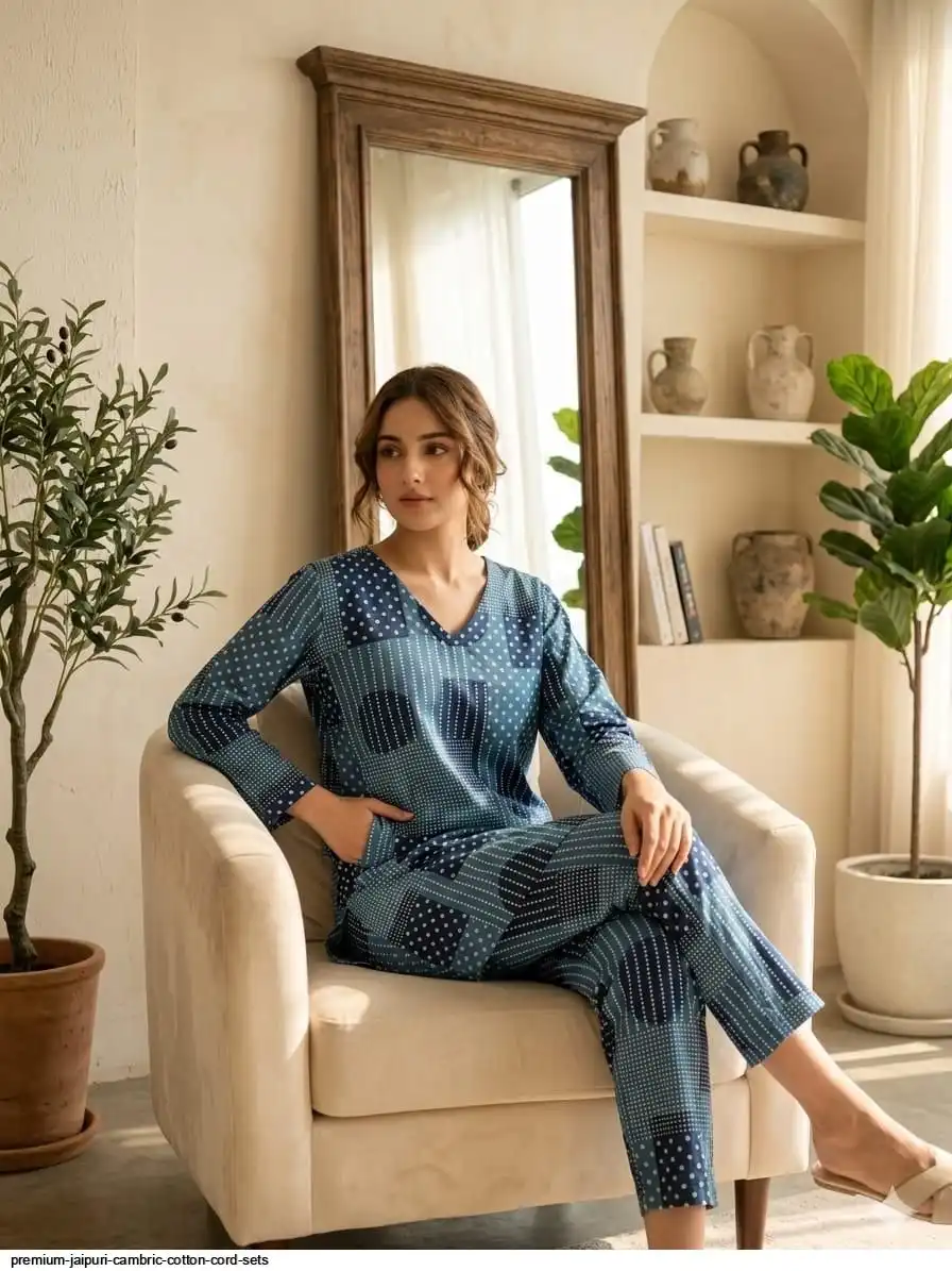 PREMIUM JAIPURI CAMBRIC COTTON CORD SETS A