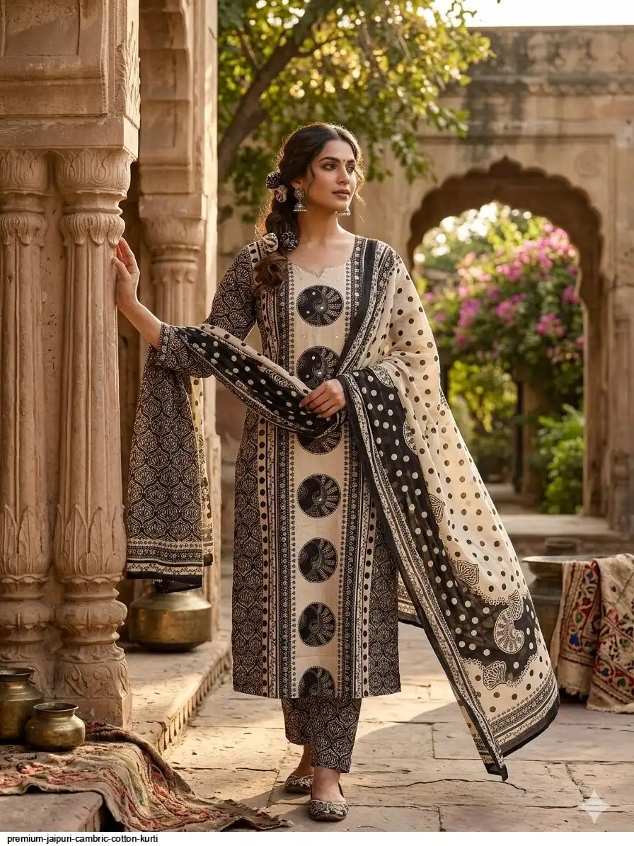 PREMIUM JAIPURI CAMBRIC COTTON KURTI F