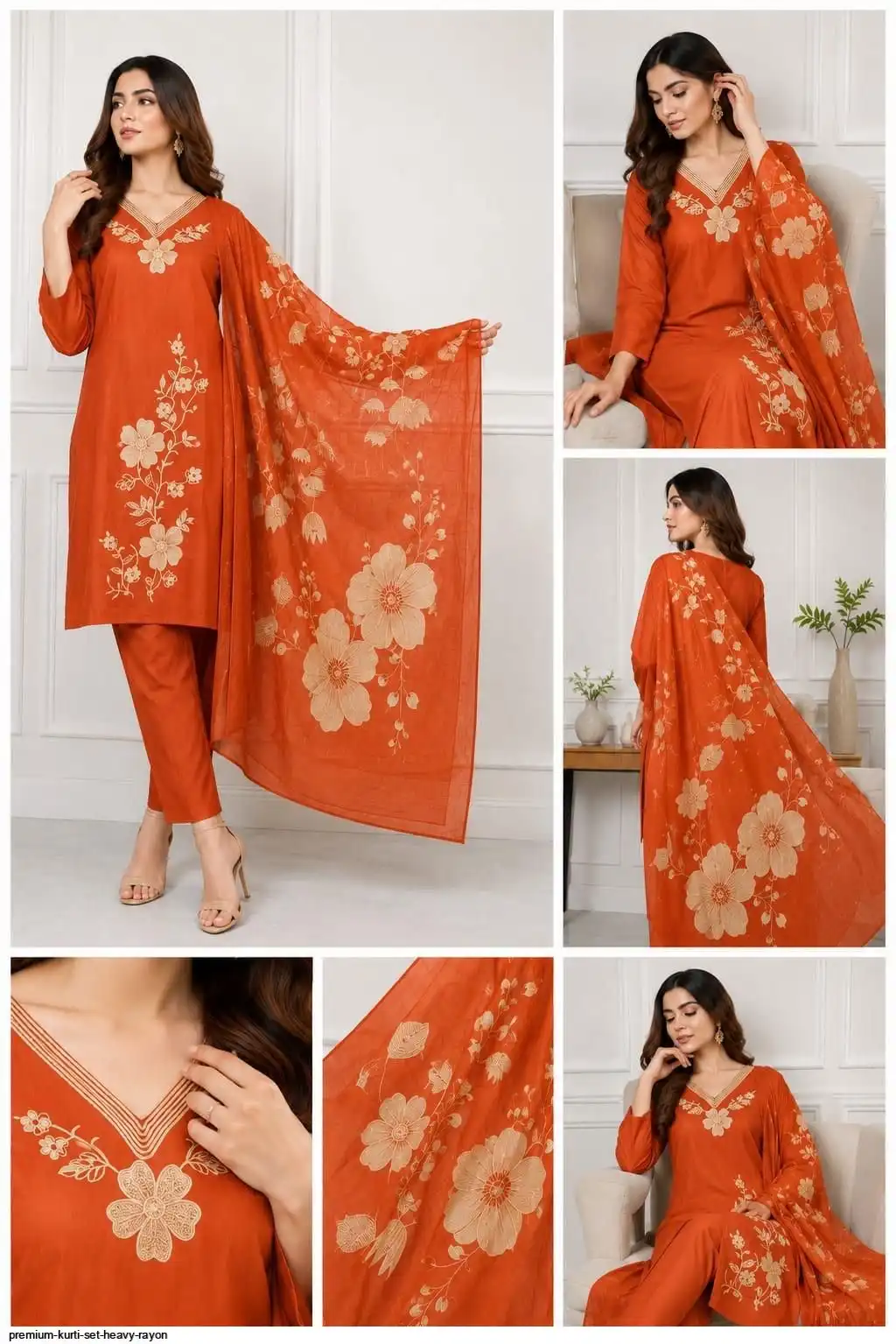 PREMIUM KURTI SET HEAVY RAYON A