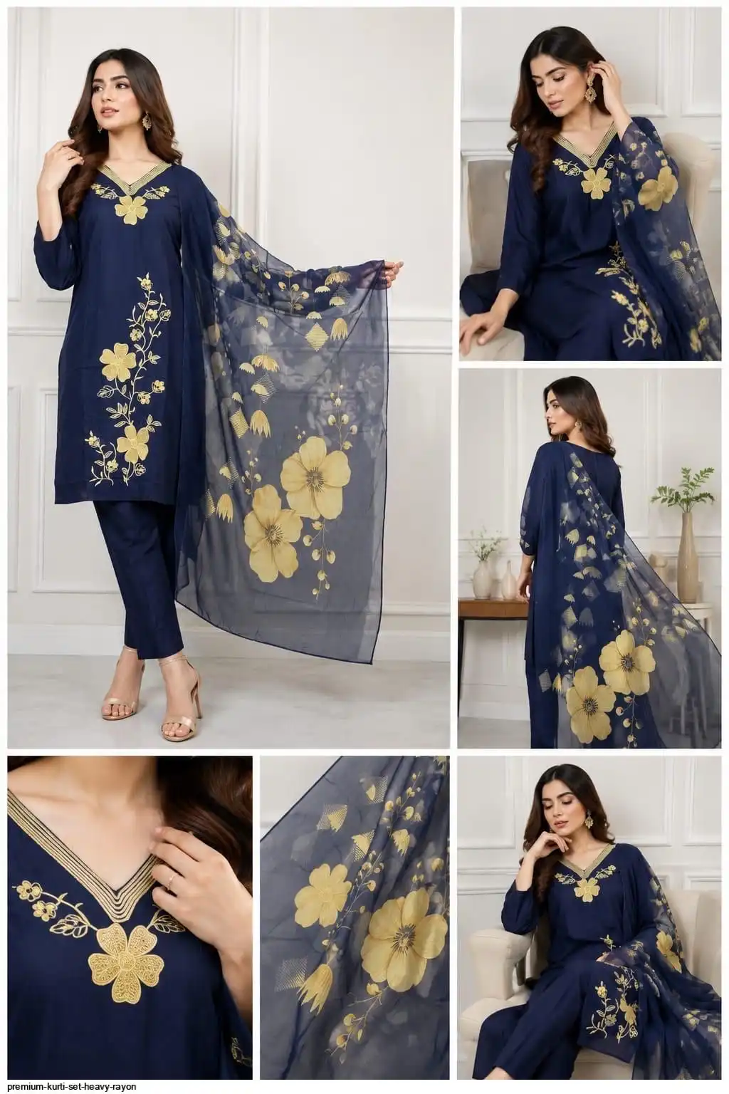 PREMIUM KURTI SET HEAVY RAYON C