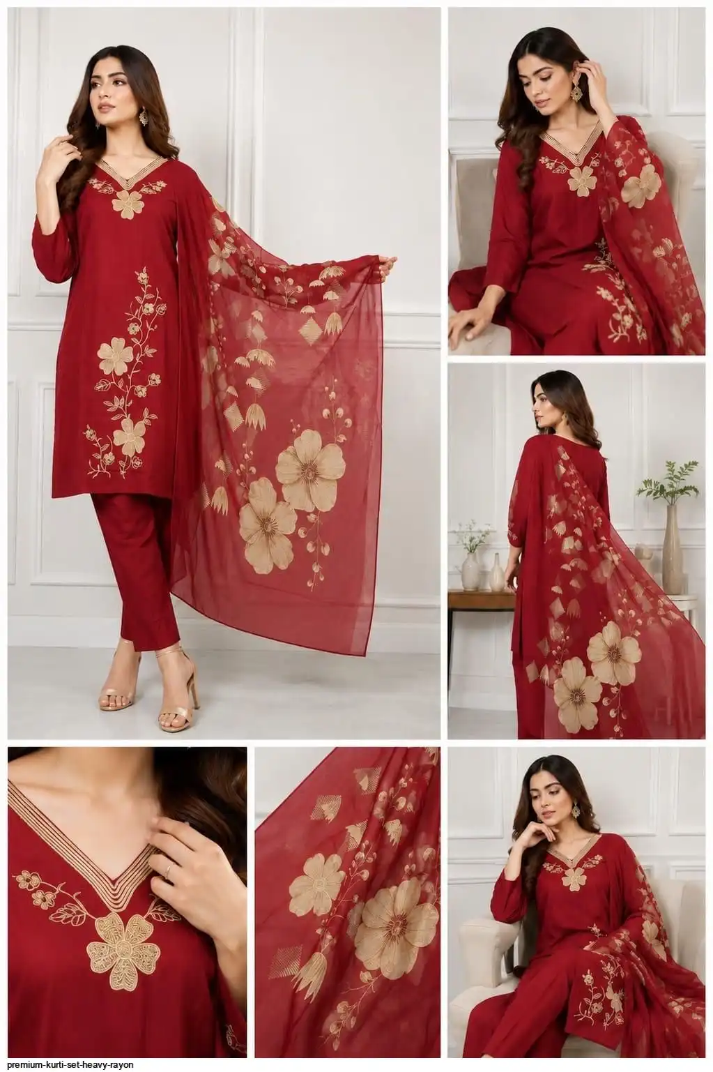 PREMIUM KURTI SET HEAVY RAYON B