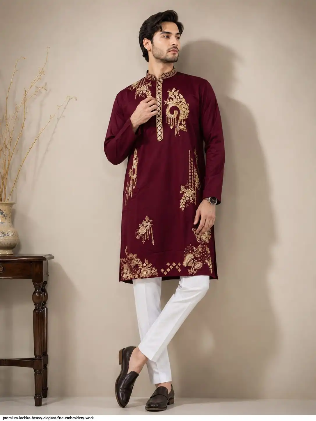 PREMIUM LACHKA HEAVY ELEGANT FINE EMBROIDERY WORK B