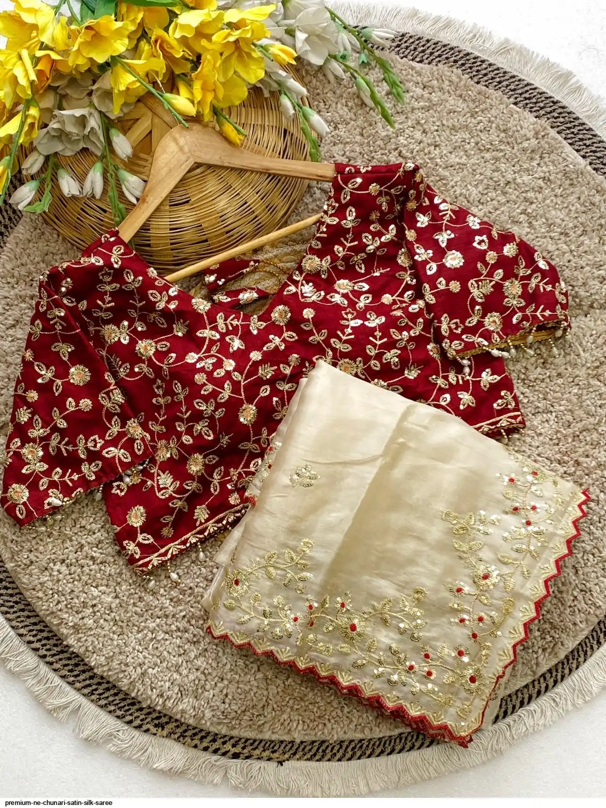 PREMIUM NE CHUNARI SATIN SILK SAREE 5