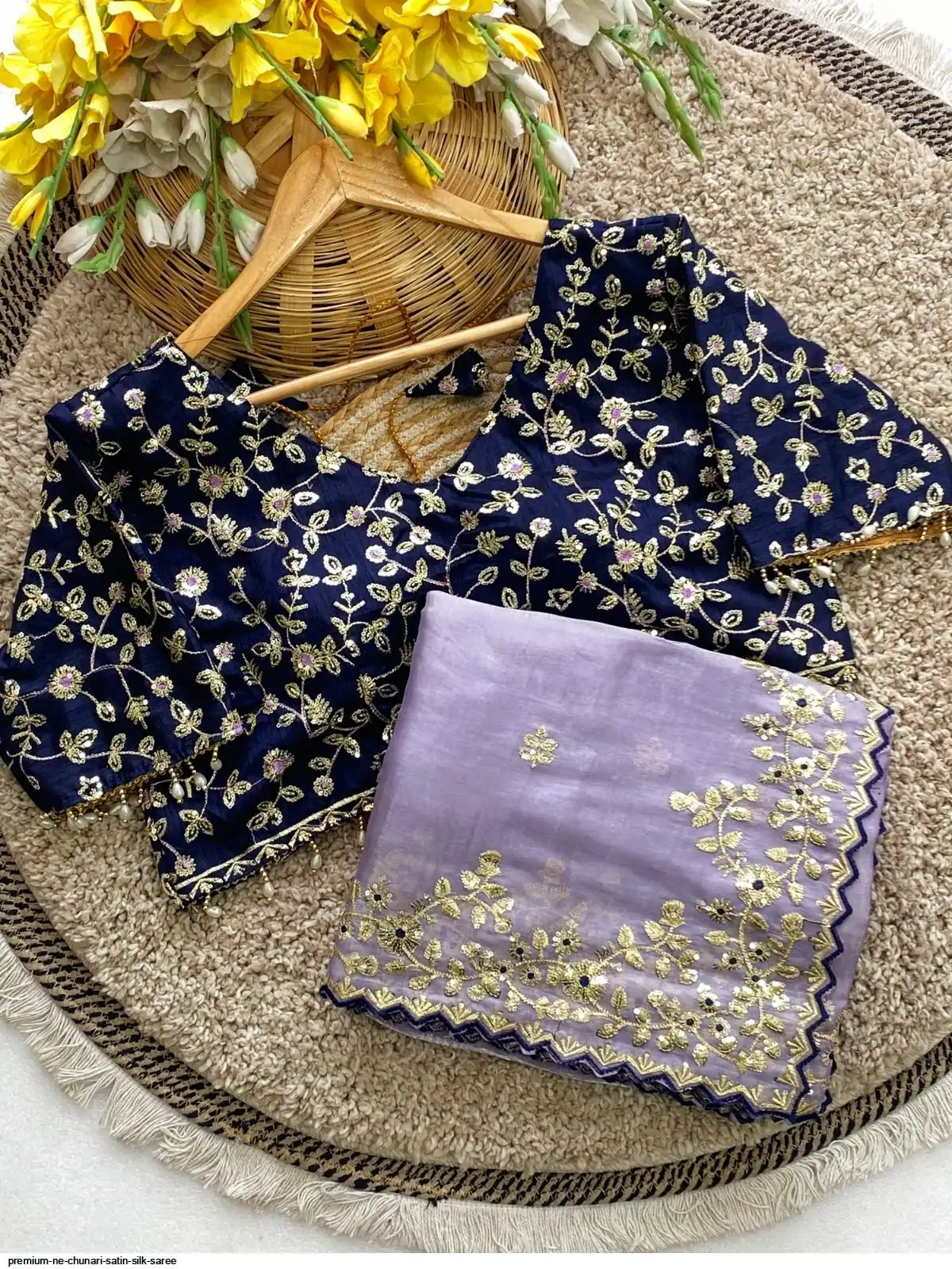 PREMIUM NE CHUNARI SATIN SILK SAREE 4