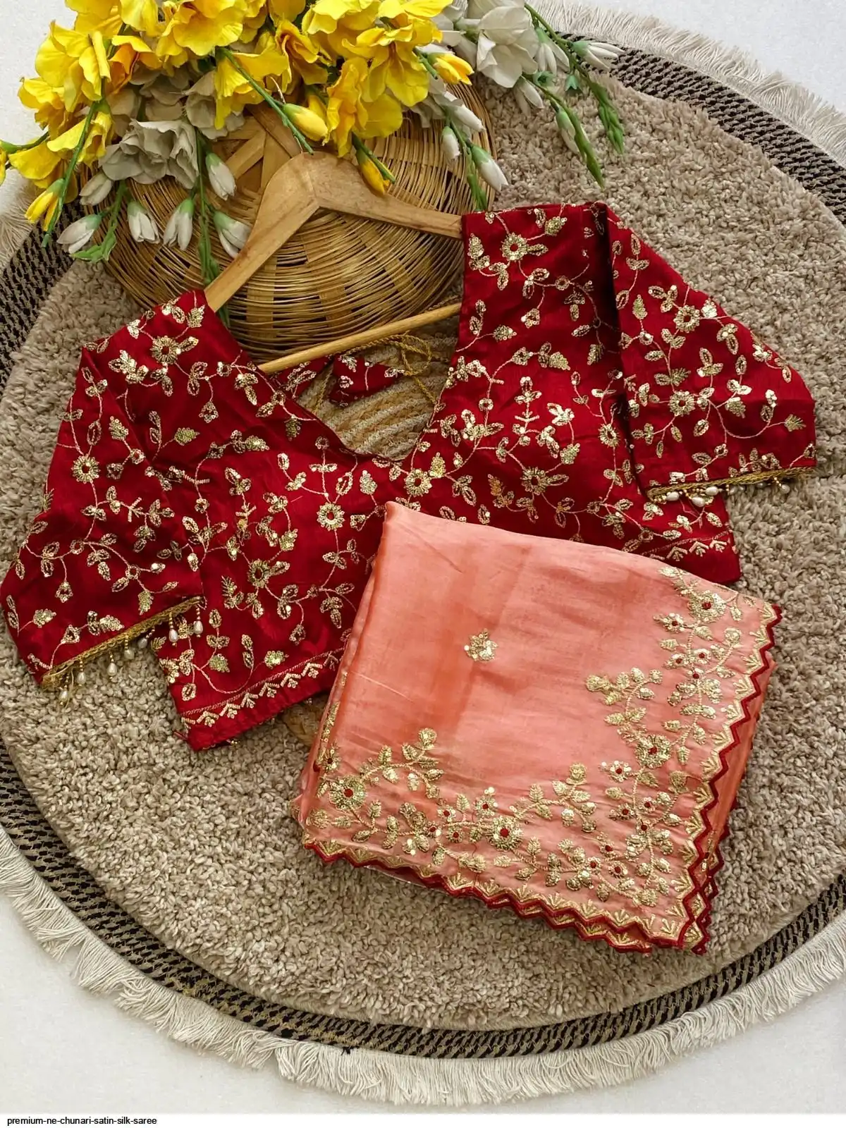 PREMIUM NE CHUNARI SATIN SILK SAREE 2
