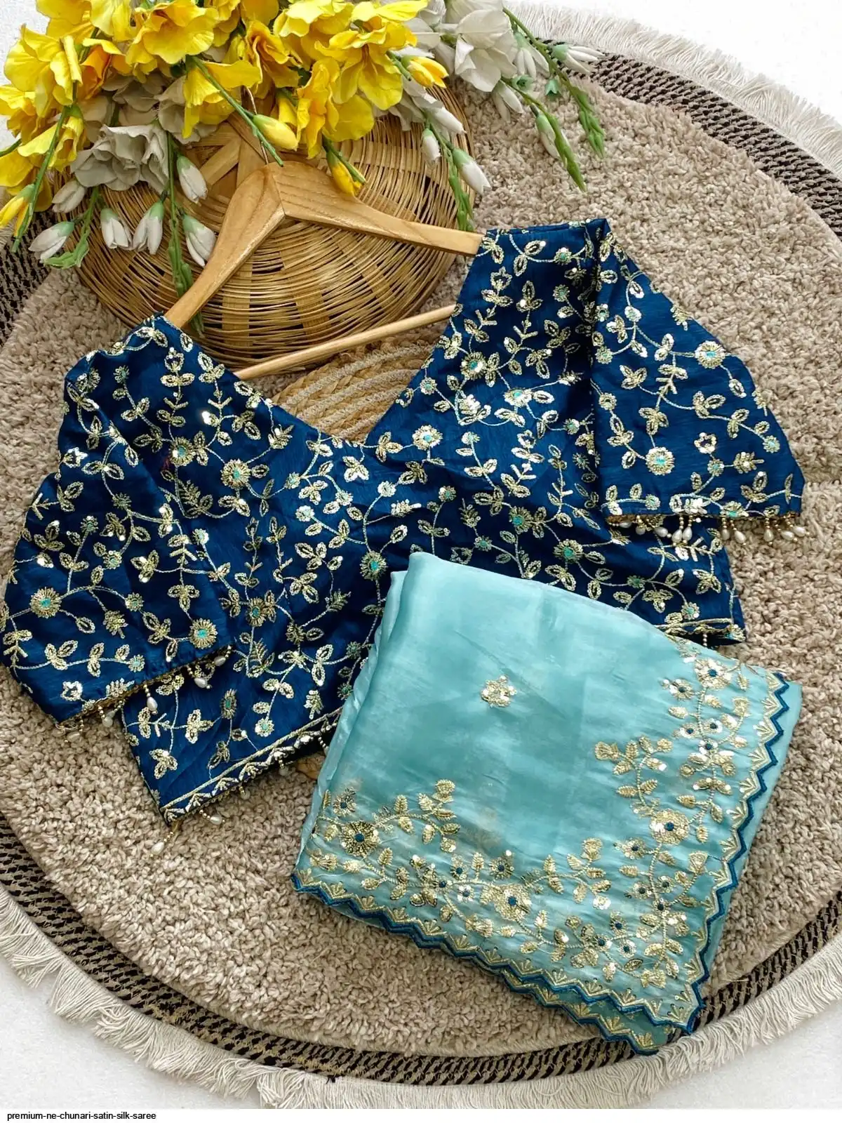 PREMIUM NE CHUNARI SATIN SILK SAREE 3