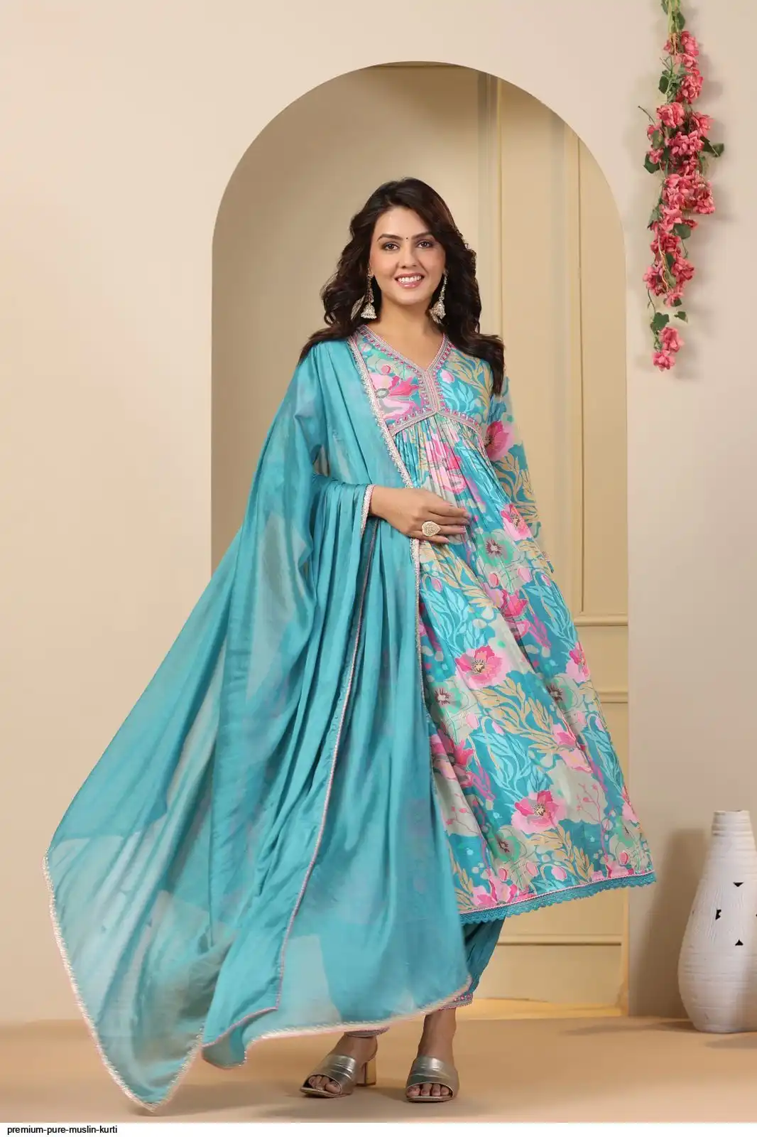 PREMIUM PURE MUSLIN KURTI 1