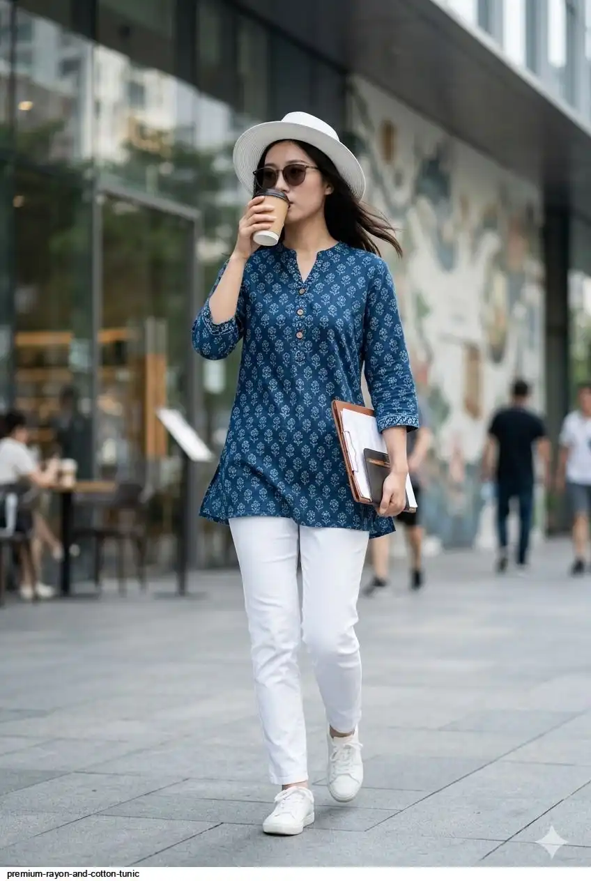PREMIUM RAYON AND COTTON TUNIC 8
